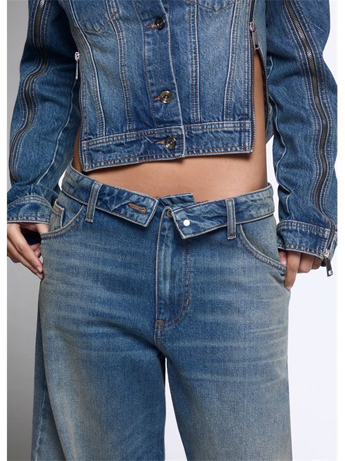 Pantaloni wide-leg con zip LIU JO | UF6500D0396/79156